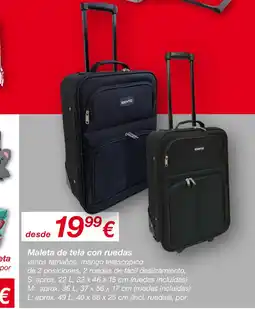KIK Maleta de tela con ruedas oferta