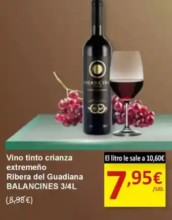 SPAR BALANCINES Vino tinto crianza extremeño Ribera del Guadiana oferta