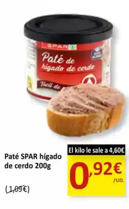 SPAR SPAR Paté hígado de cerdo oferta