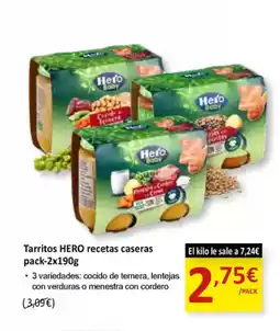 SPAR HERO Tarritos recetas casera oferta