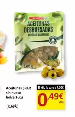 SPAR SPAR Aceitunas sin hueso bolsa oferta