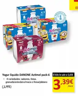 SPAR DANONE Yogur liquido Actimel oferta