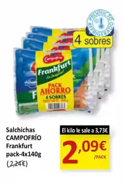 SPAR CAMPOFRÍO Salchichas Frankfurt oferta