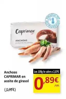 SPAR CAPRIMAR Anchoas en aceite de girasol oferta