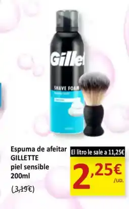 SPAR GILLETTE Espuma de afeitar piel sensible oferta