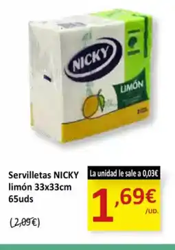 SPAR NICKY Servilletas limon oferta