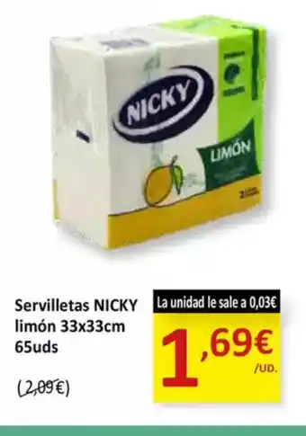SPAR NICKY Servilletas limon oferta