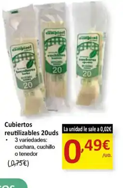 SPAR Cubiertos reutilizables 20uds oferta