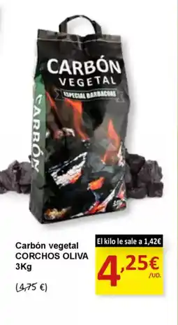 SPAR CORCHOS OLIVA Carbón vegetal oferta