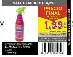 SPAR EL MILAGRITO Limpiador desengrasante oferta