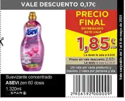 SPAR ASEVI Suavizante concentrado oferta