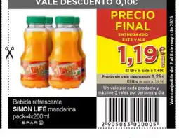 SPAR SIMON LIFE Bebida refrescante oferta