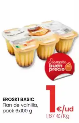 Eroski EROSKI BASIC Flan de vainilla oferta