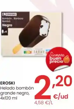 Eroski EROSKI Helado bombón grande negro oferta