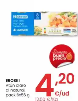Eroski EROSKI Atún claro al natural oferta