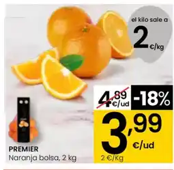Eroski PREMIER Naranja bolsa oferta