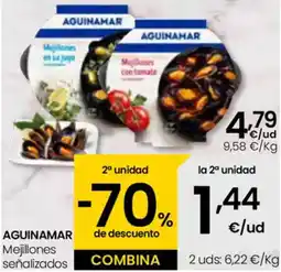 Eroski AGUINAMAR Mejillones senalizados oferta