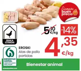 Eroski EROSKI Alas de pollo partidas oferta