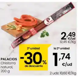 Eroski PALACIOS Chistorra natural oferta