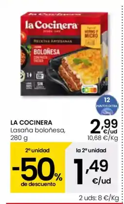 Eroski LA COCINERA Lasaña boloñesa oferta