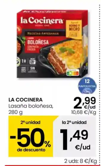Eroski LA COCINERA Lasaña boloñesa oferta