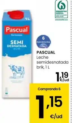 Eroski PASCUAL Leche semidesnatada oferta
