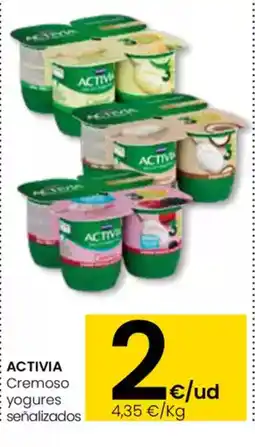 Eroski ACTIVIA Cremoso yogures oferta