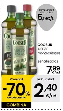 Eroski COOSUR A.O.V.E monovarietales oferta