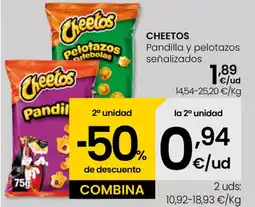 Eroski CHEETOS Pandilla y pelotazos señalizados oferta