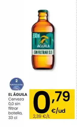 Eroski EL ÁGUILA Cerveza 0,0 sin filtrar botella oferta
