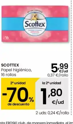Eroski SCOTTEX Papel higiénico oferta