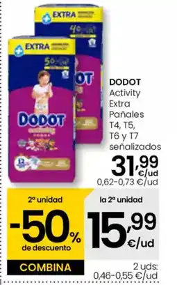 Eroski DODOT Activity Extra Pañales oferta