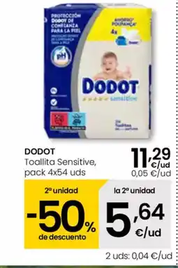 Eroski DODOT Toallita Sensitive oferta