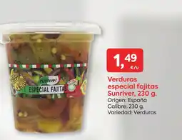 Suma Supermercados Verduras especial fajitas Sunriver oferta