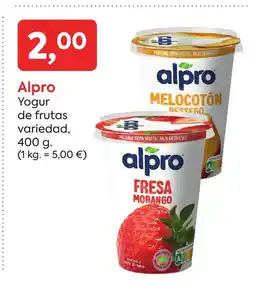 Suma Supermercados ALPRO yogur de frutas oferta