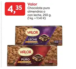 Suma Supermercados VALOR Chocolate puro almendras o con leche oferta