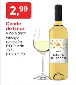 Suma Supermercados CONDE DE IZNAR Vino blanco verdejo selección, oferta