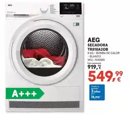 Worten AEG Secadora tr818a2ob oferta