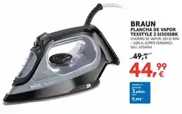 Worten BRAUN Plancha de vapor texstyle 3 s13055bk oferta
