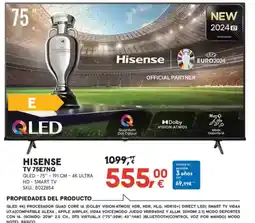 Worten HISENSE Tv 75e7nq oferta