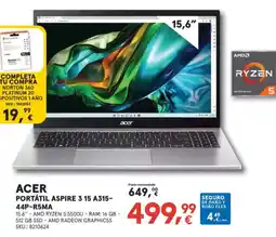 Worten ACER Portátil aspire 3 15 a315- 44p-r5ma oferta