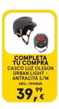 Worten Completa tu compra casco luz olsson urban light - antracita s/m oferta