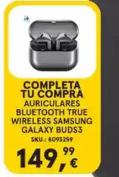 Worten Completa tu compra auriculares bluetooth true wireless samsung galaxy buds3 oferta