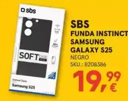 Worten SBS Funda instinct samsung galaxy s25 negro oferta