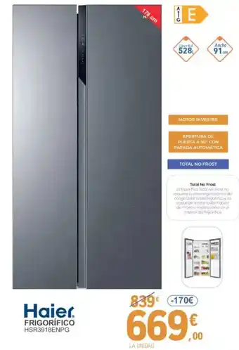 E.Leclerc HAIER Frigorífico hsr3918enpg oferta
