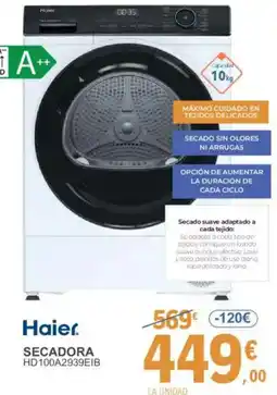 E.Leclerc HAIER Secadora hd100a2939eib oferta