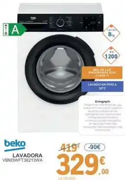 E.Leclerc BEKO Lavadora vbm3wft38213wa oferta