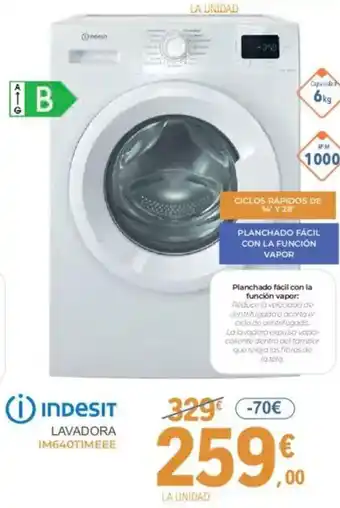 E.Leclerc INDESIT Lavadora im640timeee oferta