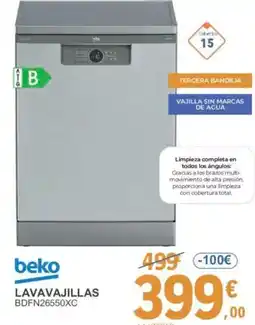 E.Leclerc BEKO Lavavajillas bdfn26550xc oferta