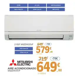 E.Leclerc MITSUBISHI ELECTRIC Aire acondicionado mszdw35vf oferta